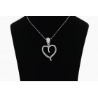 0.28 Cts. Outlined Diamond Heart Pendant